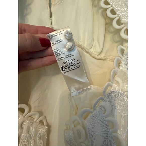 NEW BHLDN Long-Sleeve High-Neck Floral A-Line Mini Dress - Picture 8 of 8